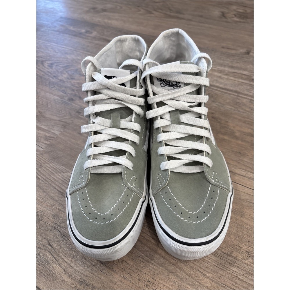 Vans Sk8-Hi VN0A4U3B8SU Sage Green Suede Canvas Women's Size 7 - Picture 2 of 10